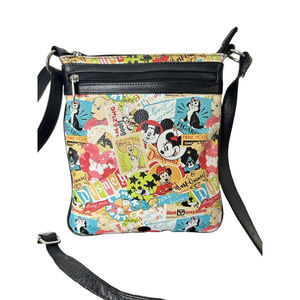 Disney Parks Mickey Mouse Crossbody Handbag Exclusive Classic Collage Pattern